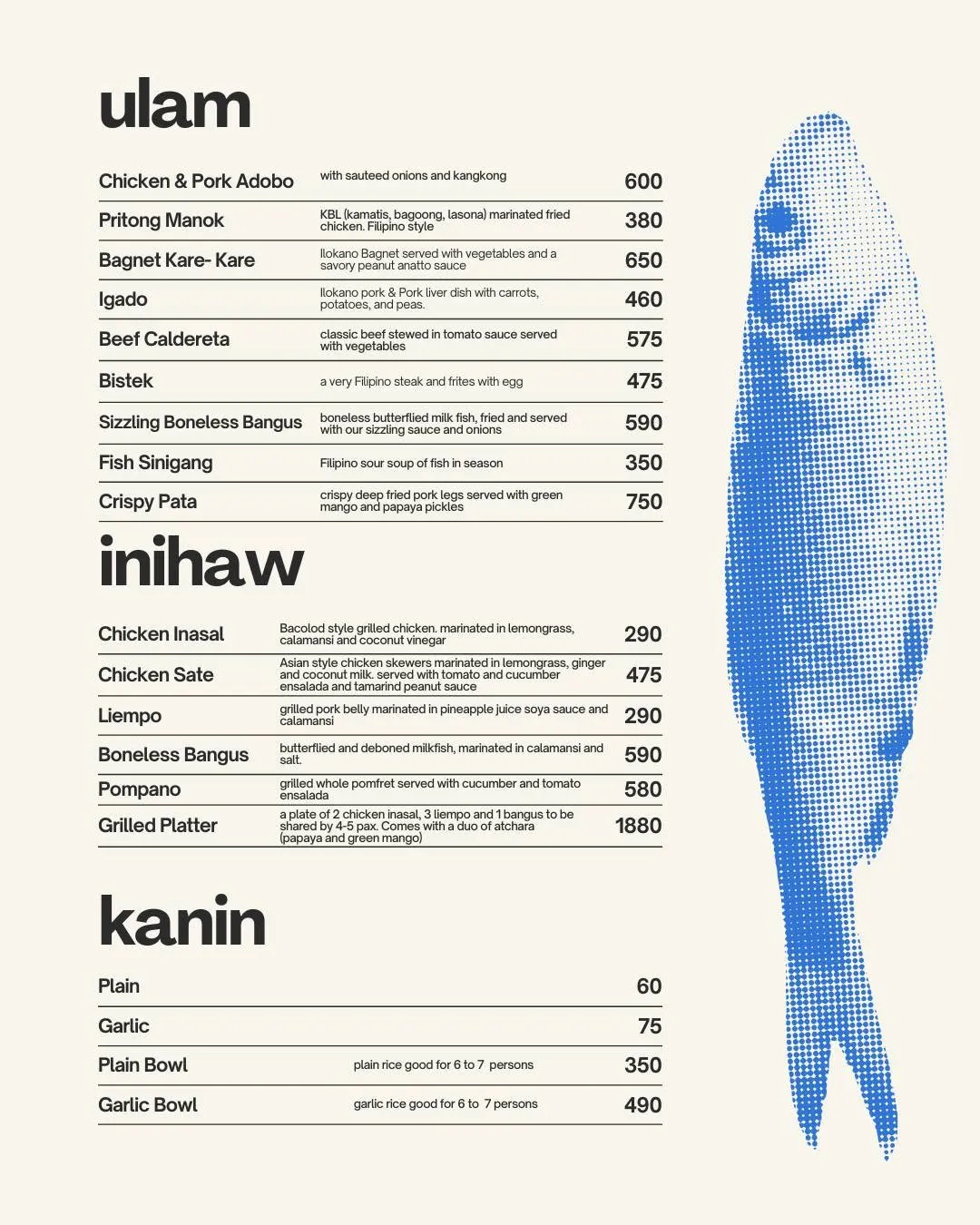 Zephyr Cafe menu